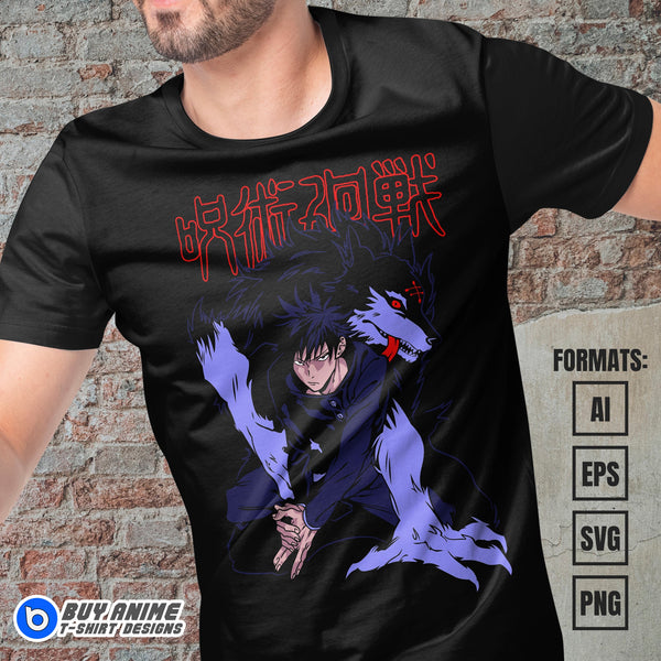 Premium Jujutsu Kaisen Anime Vector T-shirt Design Template #12 – www ...