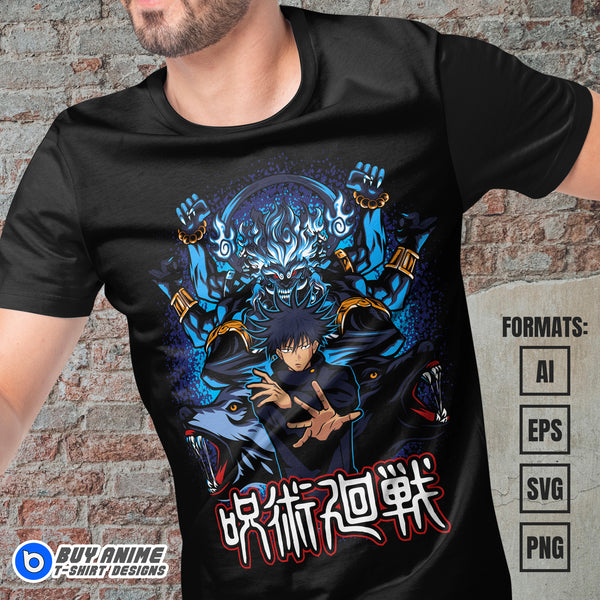 Premium Jujutsu Kaisen Anime Vector Tshirt Design Template 19 