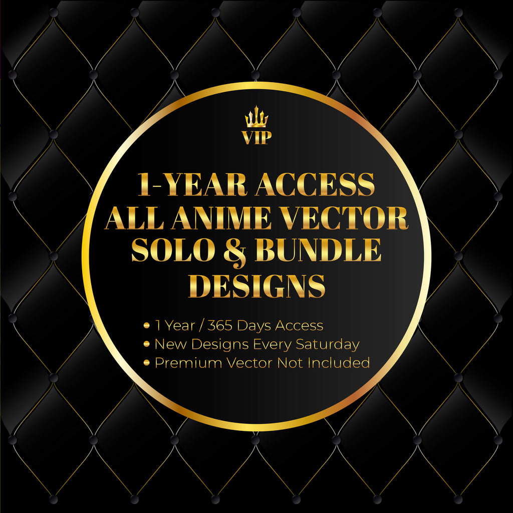 1 Year Access All Anime Vector Solo And Bundle Designs