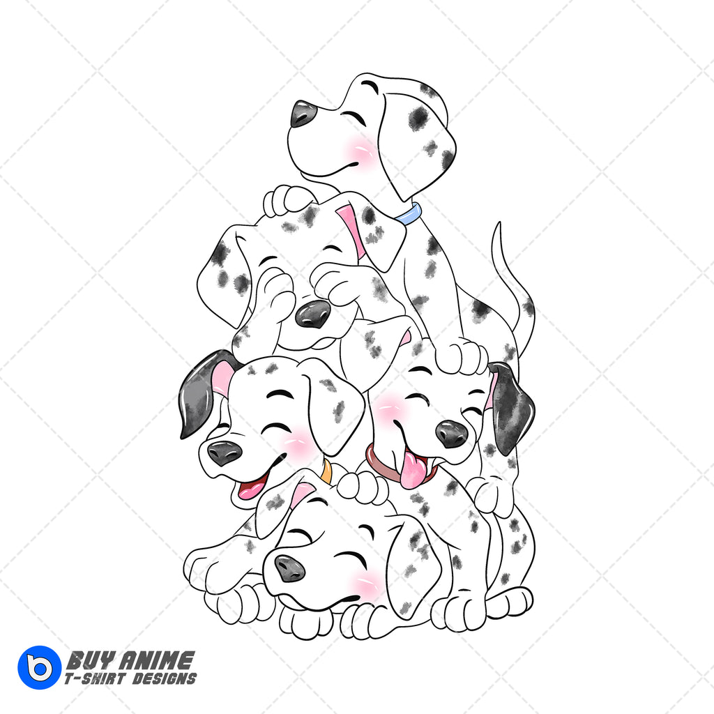 101 Dalmatians Watercolor Clipart PNG Hand Drawn Illustration