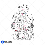 101 Dalmatians Watercolor Clipart PNG Hand Drawn Illustration