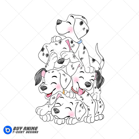101 Dalmatians Watercolor Clipart PNG Hand Drawn Illustration