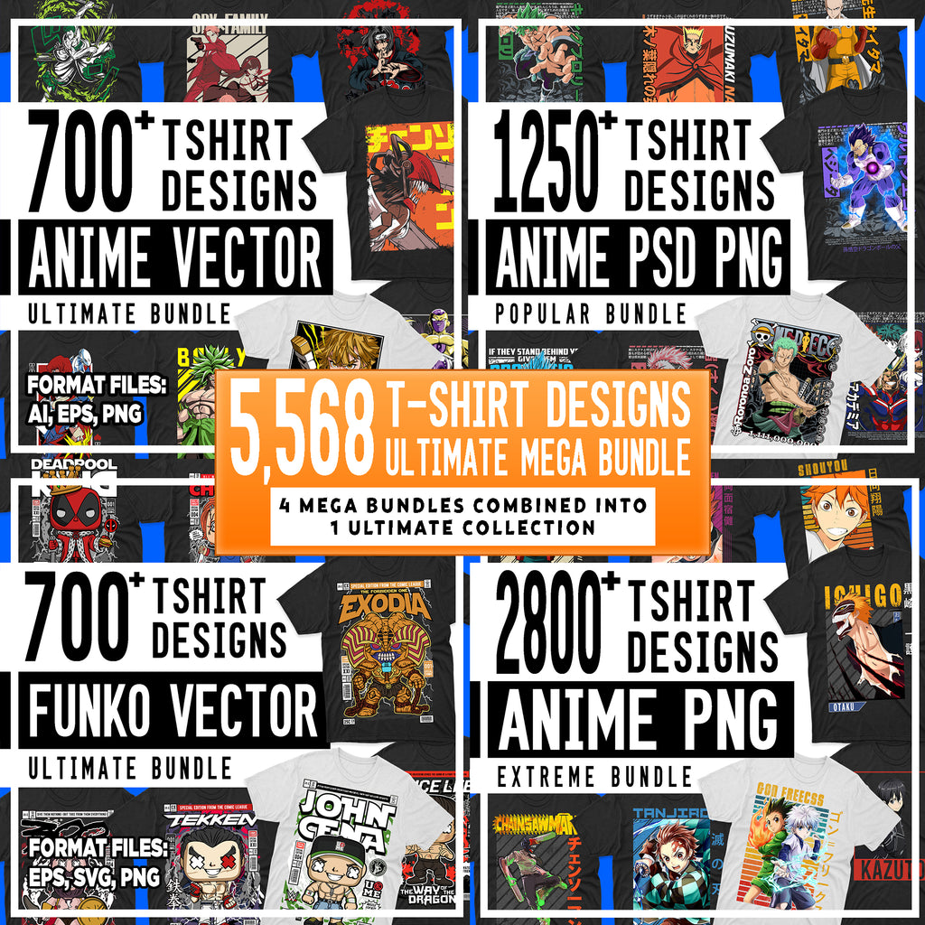 5,568 T-shirt Designs Ultimate Mega Bundle Templates