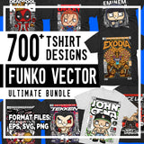700+ Funko Vector T-shirt Designs Ultimate Bundle Templates
