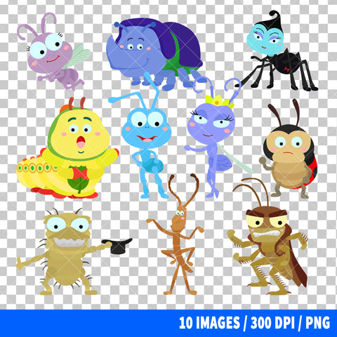 A Bug's Life Clipart PNG Bundle