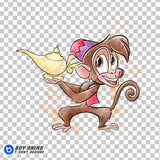 Abu Aladdin Watercolor Clipart PNG Hand Drawn Illustration