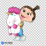 Agnes Despicable Me Watercolor Clipart PNG Hand Drawn Illustration