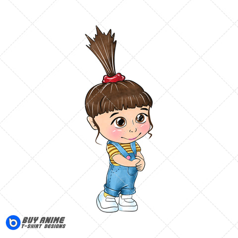Agnes Despicable Me Watercolor Clipart PNG Hand Drawn Illustration #3