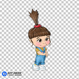 Agnes Despicable Me Watercolor Clipart PNG Hand Drawn Illustration #3