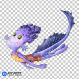 Alberto Luca Watercolor Clipart PNG Hand Drawn Illustration