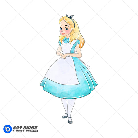 Alice in Wonderland Watercolor Clipart PNG Hand Drawn Illustration
