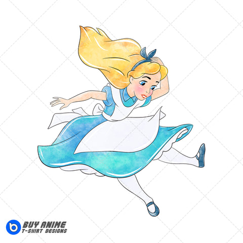 Alice in Wonderland Watercolor Clipart PNG Hand Drawn Illustration #3