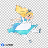 Alice in Wonderland Watercolor Clipart PNG Hand Drawn Illustration #3