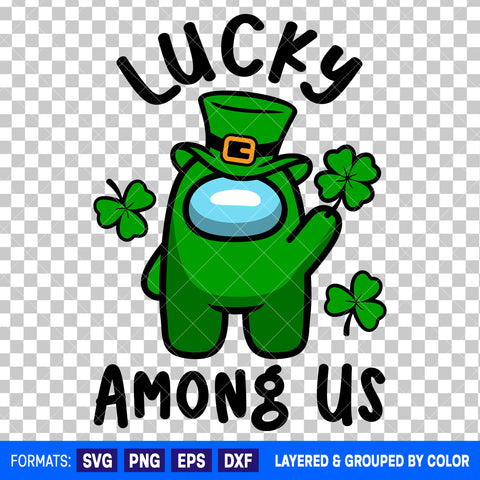 Among Us St Patrick's Day SVG Cut File for Cricut and Silhouette