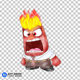 Anger Inside Out Watercolor Clipart PNG Hand Drawn Illustration #2