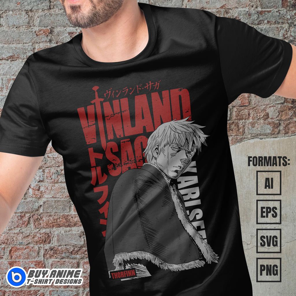 Thorfinn Vinland Saga Anime Vector T-shirt Design Template