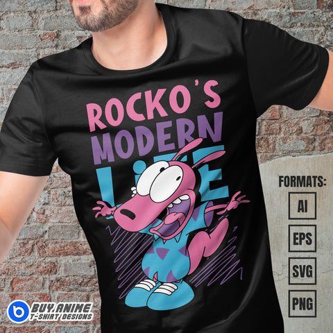 Rocko's Modern Life Vector T-shirt Design Template