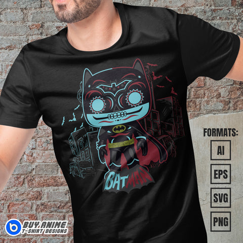 Batman Funko Halloween Vector T-shirt Design Template