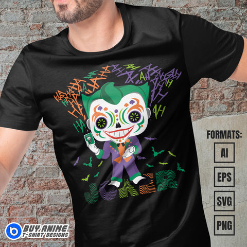 Joker Funko Halloween Vector T-shirt Design Template