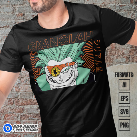 Granolah Dragon Ball Anime Vector T-shirt Design Template #2