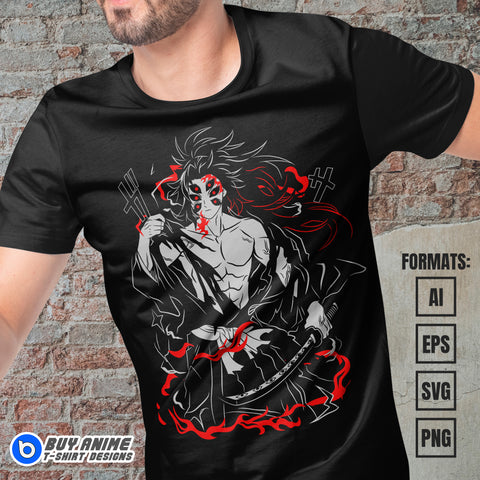 Kokushibo Demon Slayer Anime Vector T-shirt Design Template #2