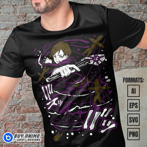 Nobara Jujutsu Kaisen Anime Vector T-shirt Design Template