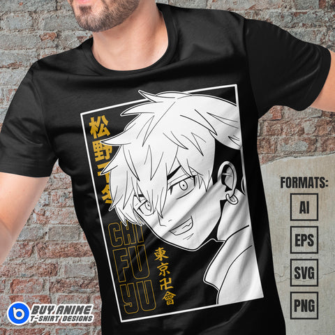 Tokyo Revengers Anime Vector T-shirt Design Template