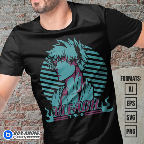 Ichigo Bleach Anime Vector T-shirt Design Template #2