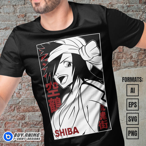 Shiba Bleach Anime Vector T-shirt Design Template