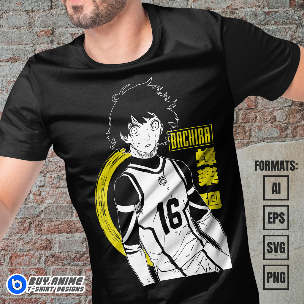 Bachira Blue Lock Anime Vector T-shirt Design Template
