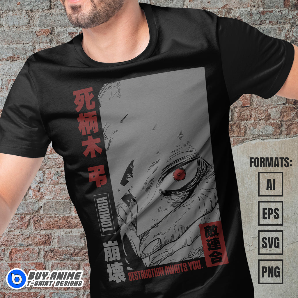 Tomura My Hero Academia Anime Vector T-shirt Design Template #2
