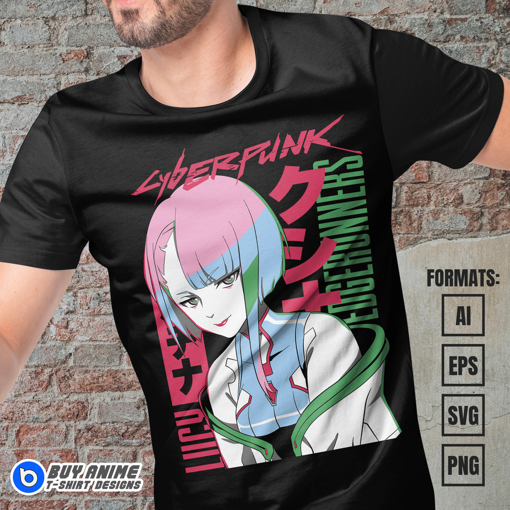 Cyberpunk Edgerunners Anime Vector T-shirt Design Template #2