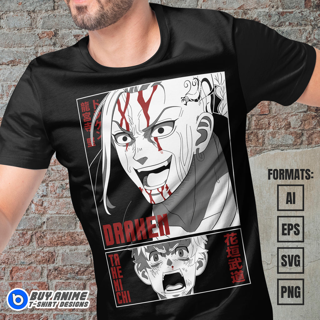 Tokyo Revengers Anime Vector T-shirt Design Template #3