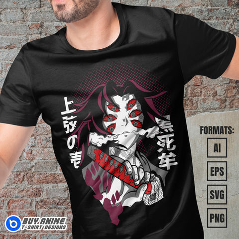 Kokushibo Demon Slayer Anime Vector T-shirt Design Template