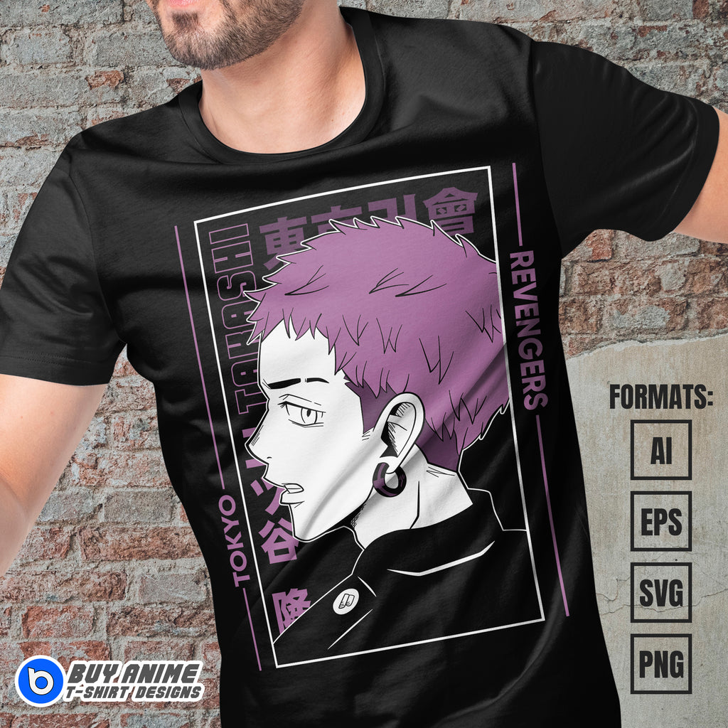 Tokyo Revengers Anime Vector T-shirt Design Template #7