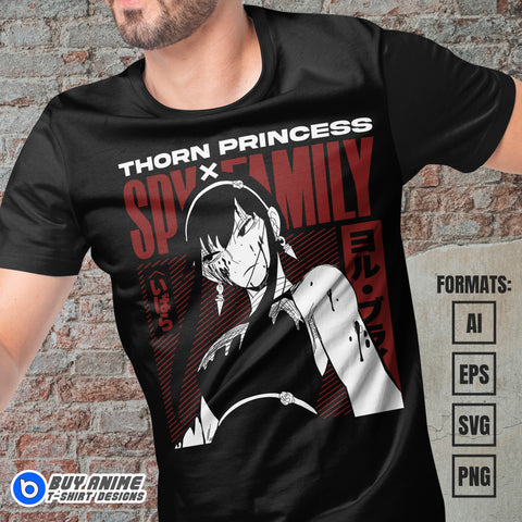 Yor Spy x Family Anime Vector T-shirt Design Template