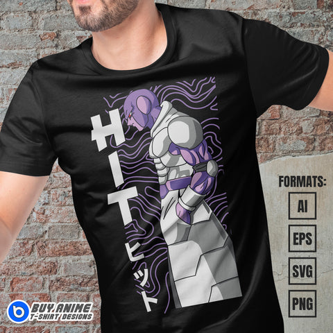 Hit Dragon Ball Anime Vector T-shirt Design Template