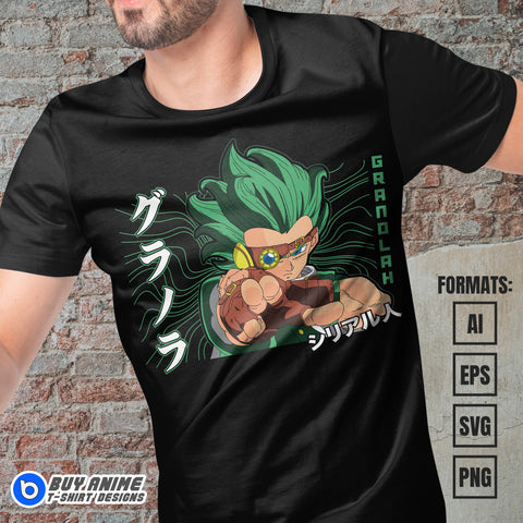 Granola Dragon Ball Anime Vector T-shirt Design Template