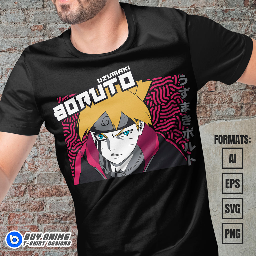 Boruto Anime Vector T-shirt Design Template #2