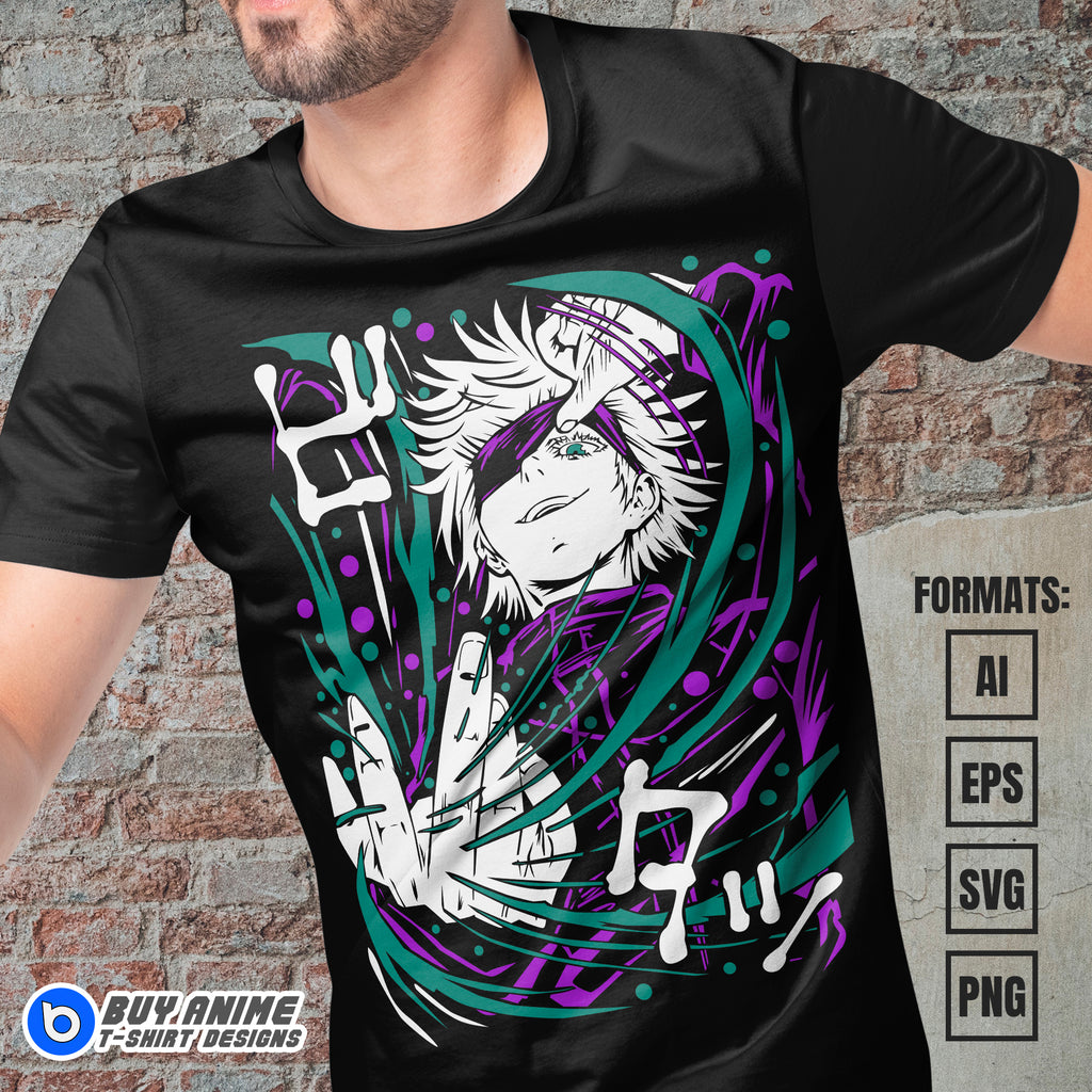 Jujutsu Kaisen Anime Vector T-shirt Design Template #2