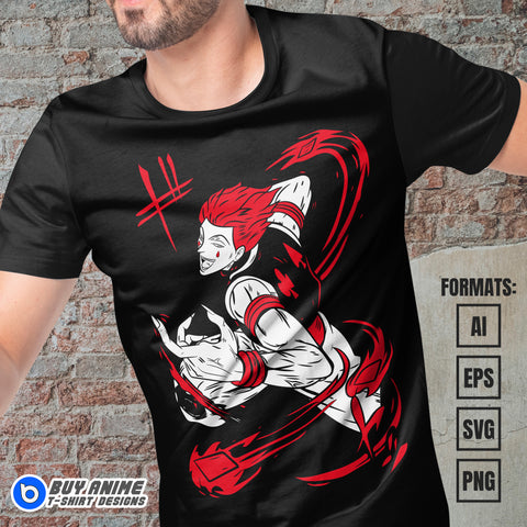 Hisoka Hunter x Hunter Anime Vector T-shirt Design Template