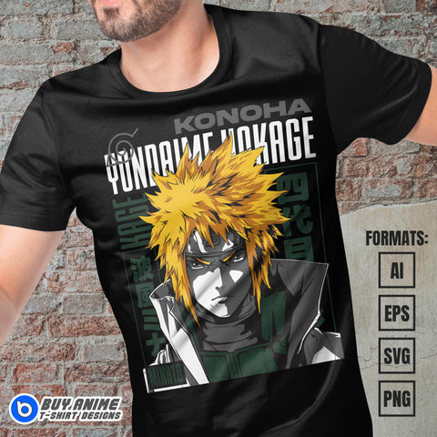 Minato Namikaze Naruto Anime Vector T-shirt Design Template