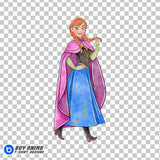 Anna Frozen Watercolor Clipart PNG Hand Drawn Illustration #2