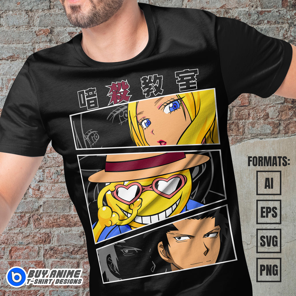 Assassination Classroom Vector T-shirt Design Template #2