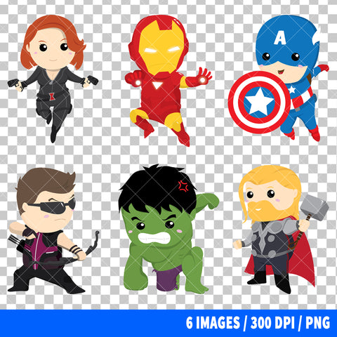 Avengers Clipart PNG Bundle #3