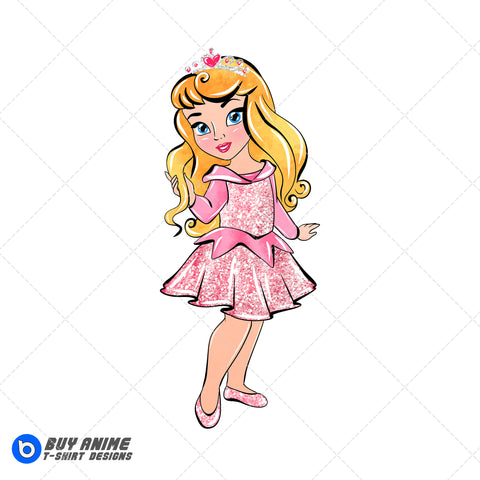 Baby Aurora Sleeping Beauty Watercolor Clipart PNG Hand Drawn Illustration