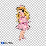 Baby Aurora Sleeping Beauty Watercolor Clipart PNG Hand Drawn Illustration
