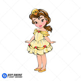Baby Belle Beauty and the Beast Watercolor Clipart PNG Hand Drawn Illustration