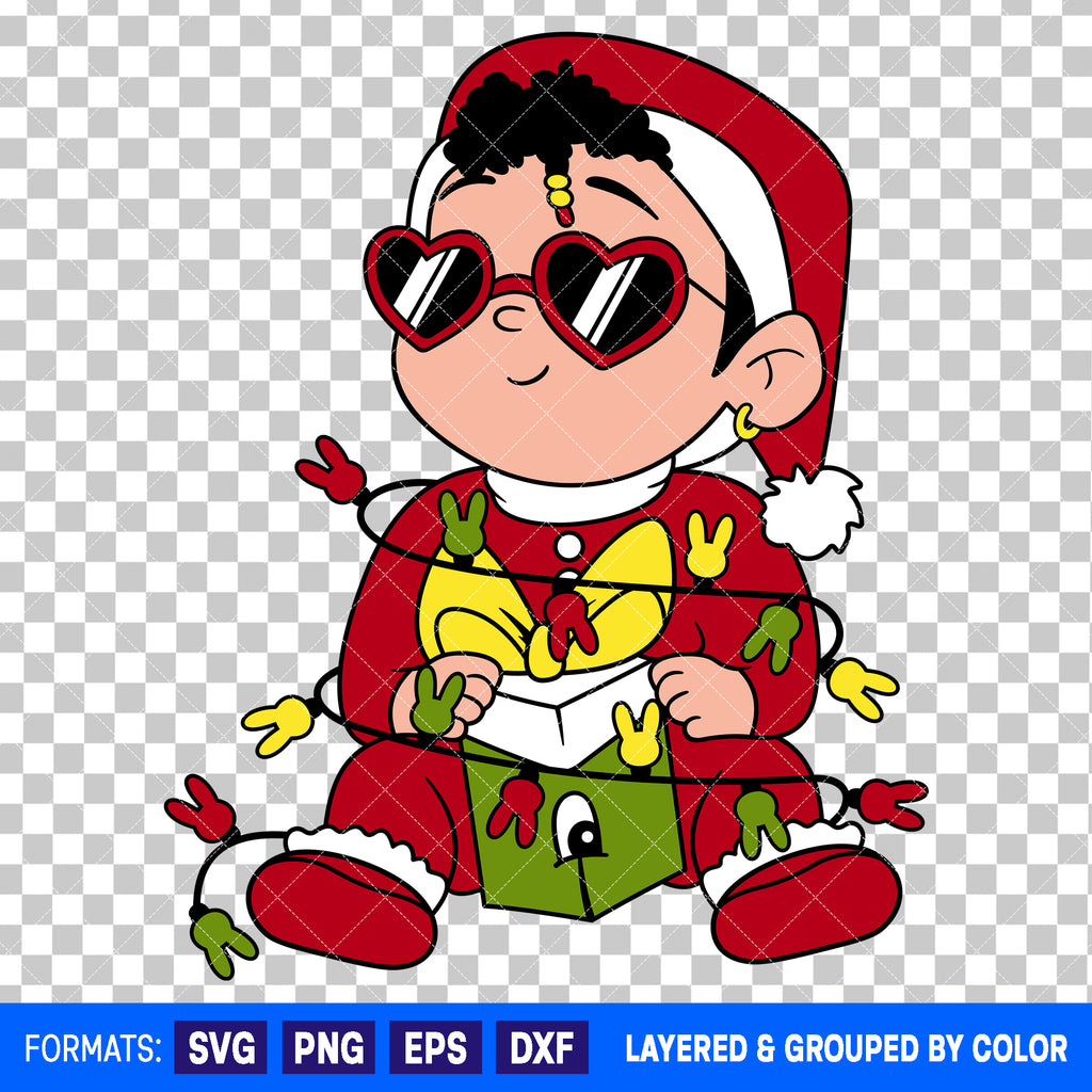 Baby Benito Bad Bunny Christmas SVG Cut File for Cricut and Silhouette