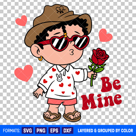 Baby Benito Bad Bunny Valentines Day SVG Cut File for Cricut and Silhouette #5
